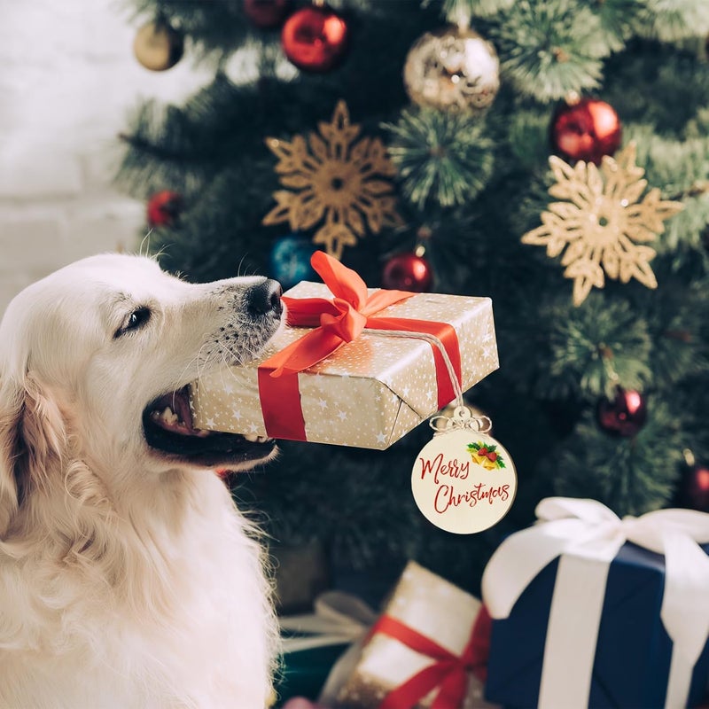 Sophena Wooden Christmas Ornaments to Paint Christmas Bell Decoration Cutouts Unfinished 24PCS 3.5 x 3 inches, DIY Blank Unfinished Christmas Tree Wood Discs Ornament for Home Crafts Hanging - Image 3